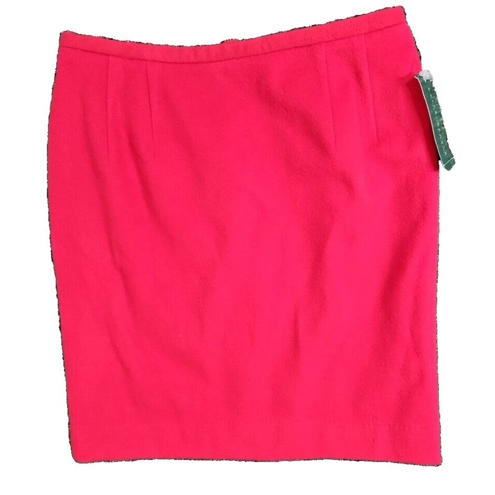 Harve Bernard  Size 12 Red Wool Blend Skirt NWT (Flawed)